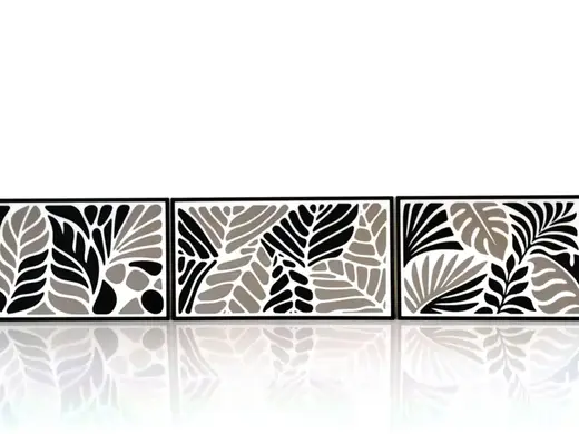 Abstrakte florale Wandpanel - Fliese botanisch