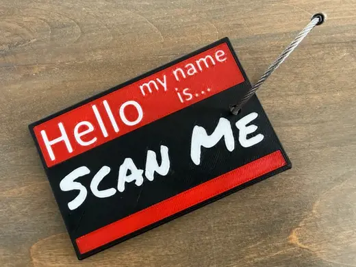 NFC Smart Luggage Tag: "Hello My Name Is..."