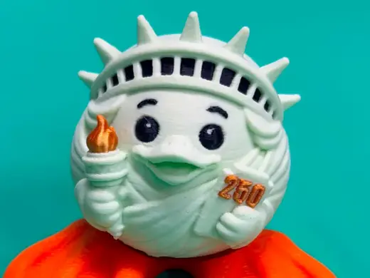 Lady Liberty Duck For Vending Capsule Free 50.8mm