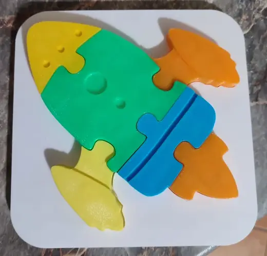 Rocket puzzle for kids