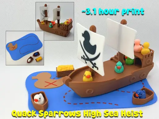 Mini Duck Pirate Ship and Treasure Map Adventure