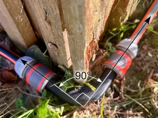 Gardena Wasser Bogen 180 grad, 90 grad Eckwinkel
