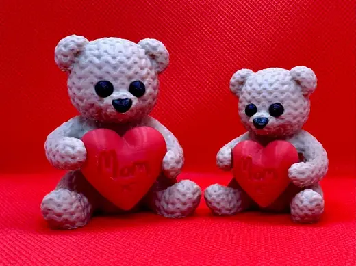 Knitted Bear for Mom / No AMS