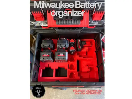 Milwaukee M18/12 battery organizer