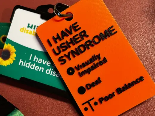 Usher Syndrome Lanyard Card