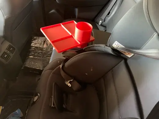 In Vehicle Tray Table for Car using the Cup Holder