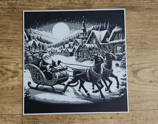 Christmas Santa Claus and reindeer