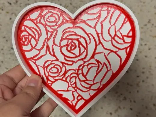 Trinket Tray Heart Roses