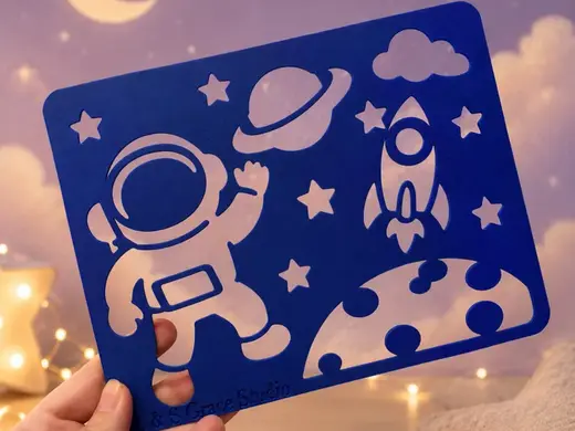 Galaxy Adventure Painting Template Ausmalschablone