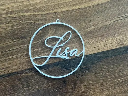 Ring mit Name Lisa z.B: als Deko