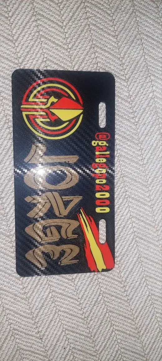 matricula bandera españa 2 agujeros