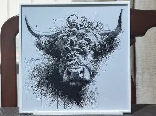 Hairy Highland Cow - HueForge 3 Color