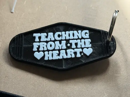 Teaching From The Heart Teacher Hotel Keychain