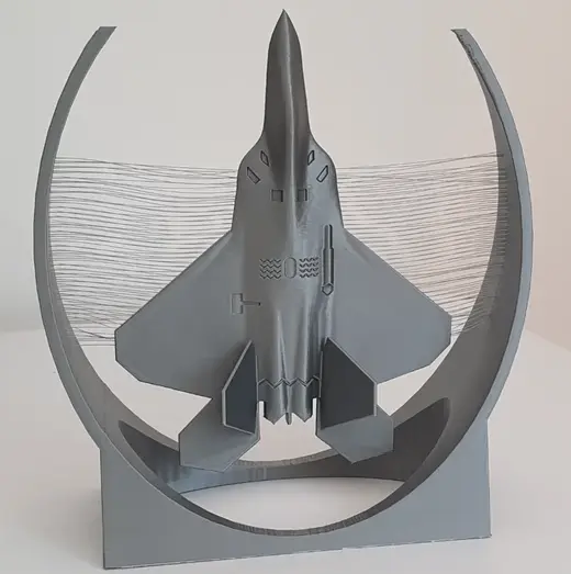 F-22 Raptor - String art display - Up