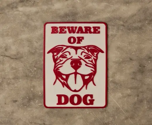 Beware of the dog sign