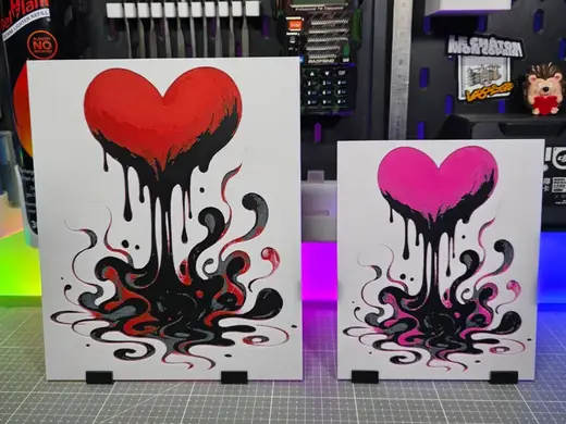 Dripping Heart Art - Hueforge - 4 Colors