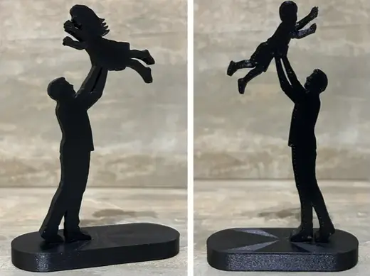 Father & Child Decorative Silhouette