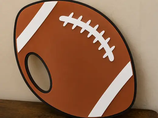 Football Shaped hand fan