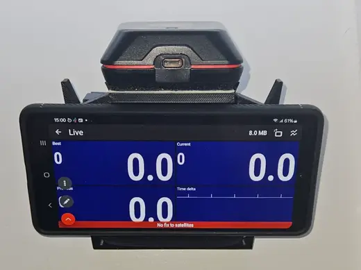 phone + racebox mount for karts steering wheel