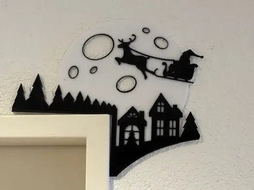 Christmas Door Corner Santa Claus