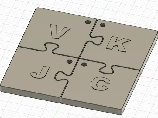 Keychain puzzle 4 people