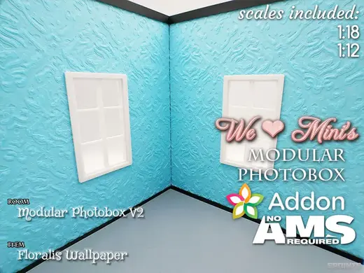 Modular Photobox V2 Walls: Floralis Wallpaper