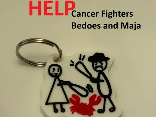 Cancer Fighters Bedoes and Maja Keychain