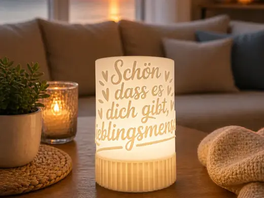 Windlicht "Schön,dass es dich gibt Lieblingsmensch