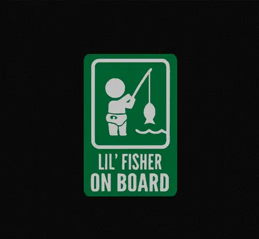 Lil fisher on board - sign / badge