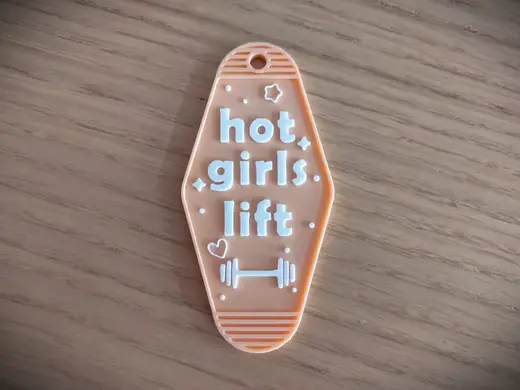 Hot girls lift - keychain