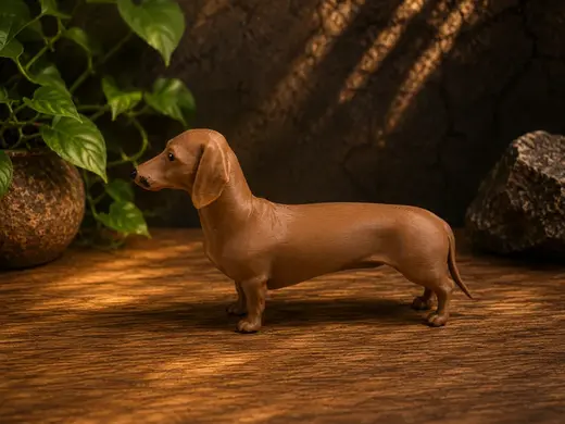 Realistic Dachshund Figurine