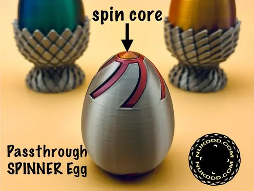 Passthrough Spinner Egg (print in place)