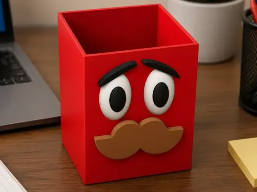 Portapenne Moustache omino con baffi
