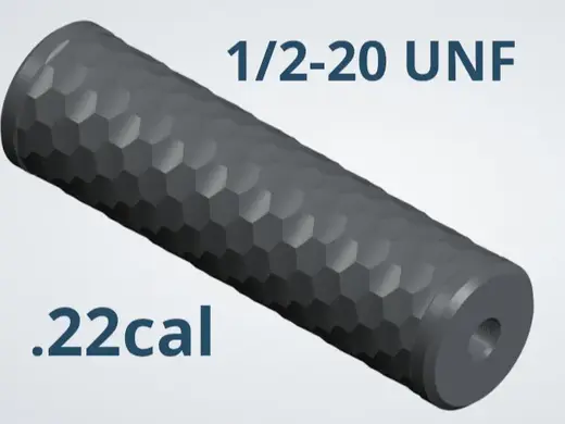 High Power Moderator Hexagon .22 (1/2-20 UNF