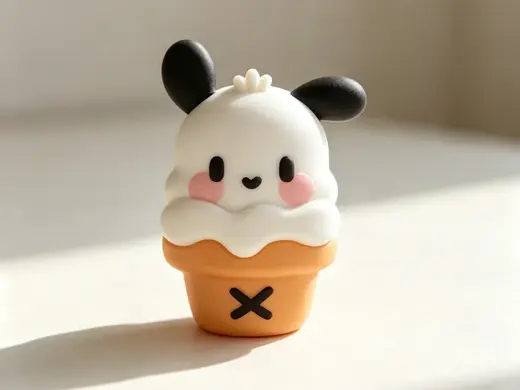 帕恰狗冰淇淋-可爱三丽鸥萌物公仔摆件-儿童涂色玩具