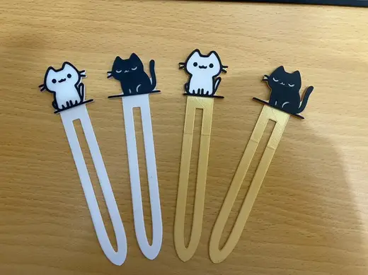 Black Cat and White Cat Bookmark