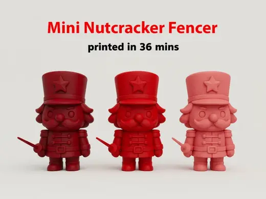 Mini Nutcracker Fencer – Festive Holiday Figure