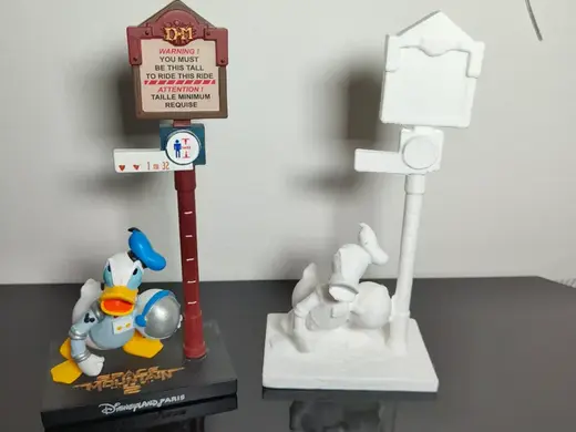 Space Mountain mission 2 Donald duck statue scan