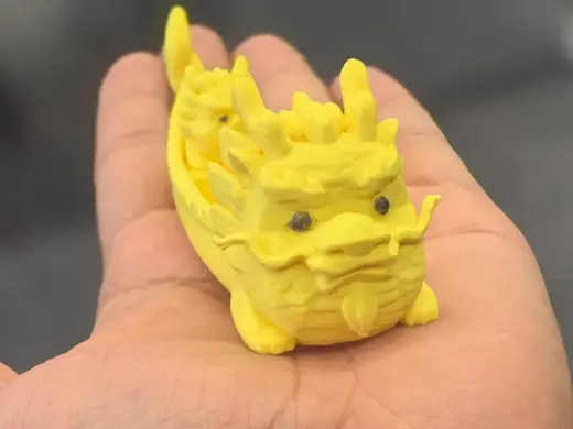 大龙载小龙(Q版,画龙点睛,一体打印)