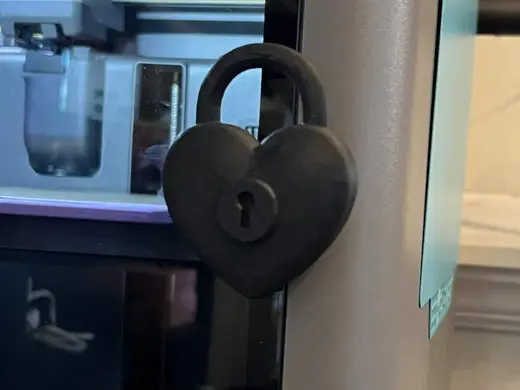 Heart Lock Door Handle for Bambu Lab Printer
