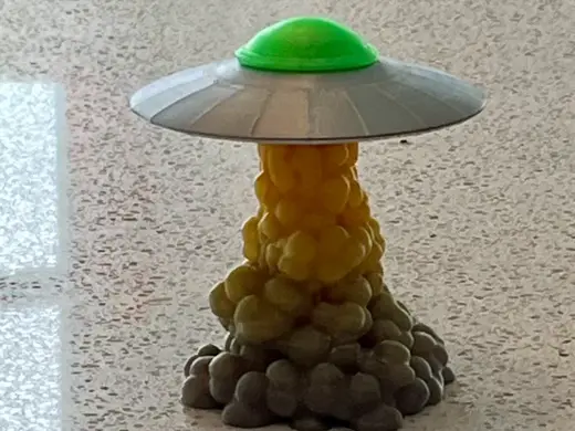 UFO with Glow PLA Smoke Base – No AMS Required