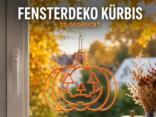 Fensterdeko Wanddeko Tischdeko Herbst Kürbis