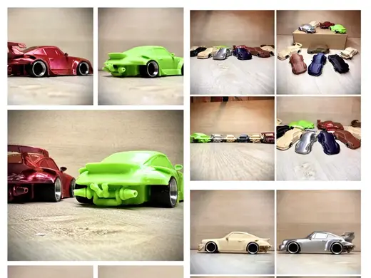 Porsche 911 Turbo RWB Car model set!