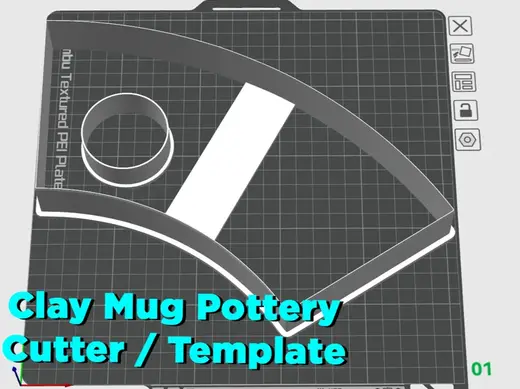 Clay / Ceramic / Pottery Mug Cutter Template