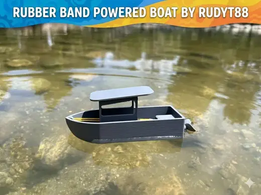 Rubber Band Powered Boat