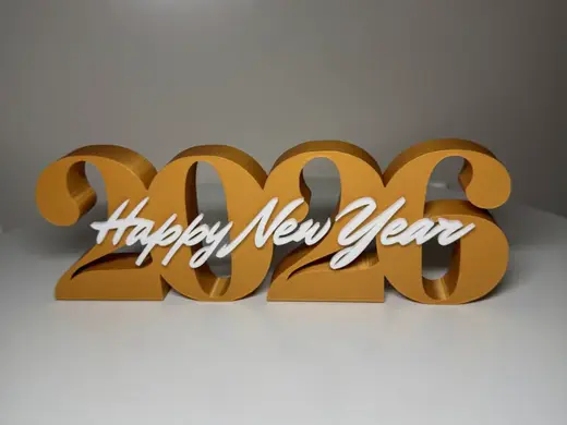 Happy New Year 2026 Decorative Plate