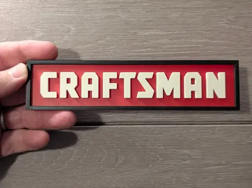 Craftsman logo sign plaque 2-sizes