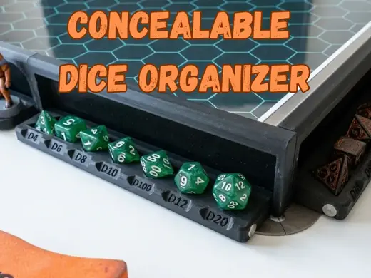 Concealable Magnetic Dice Tray for DnD and TTRPGs