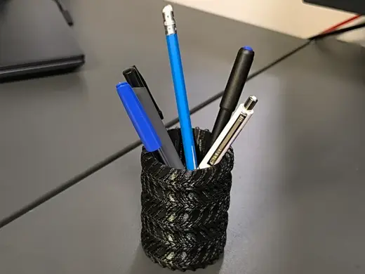 Stacked Tire Pen Holder – Desk Organizer