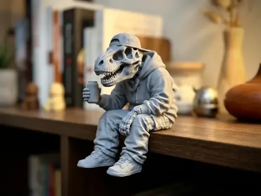 Ledge SkulZ - Edge Sitting Urban T-Rex Skull!